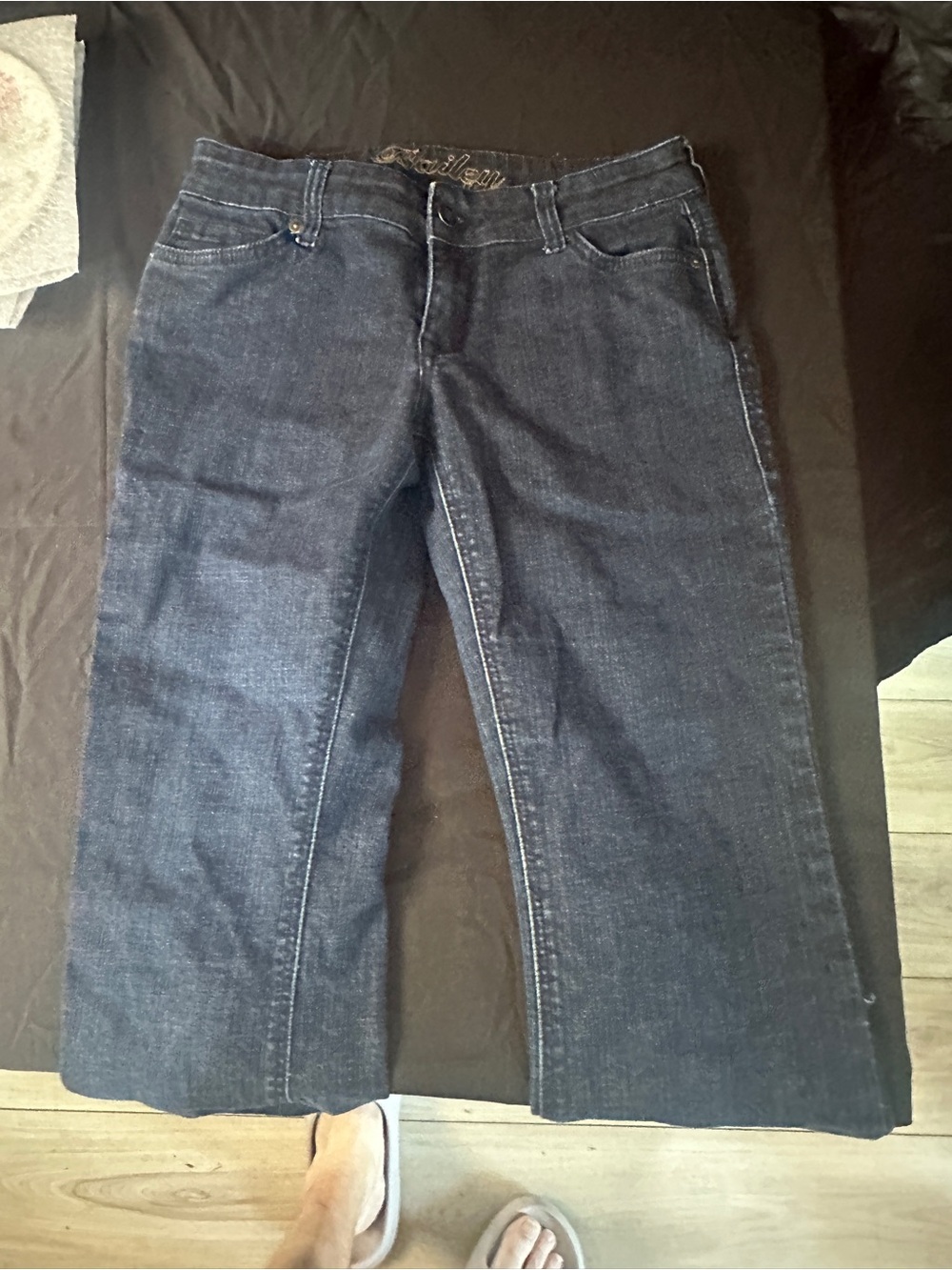 Dark Blue Women's Bootcut Jeans-baileys size 3/4R-#641
